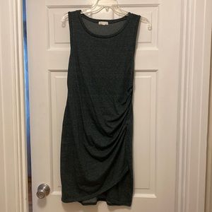 Leith, size Large, stretchy side ruched sleeveless dress.